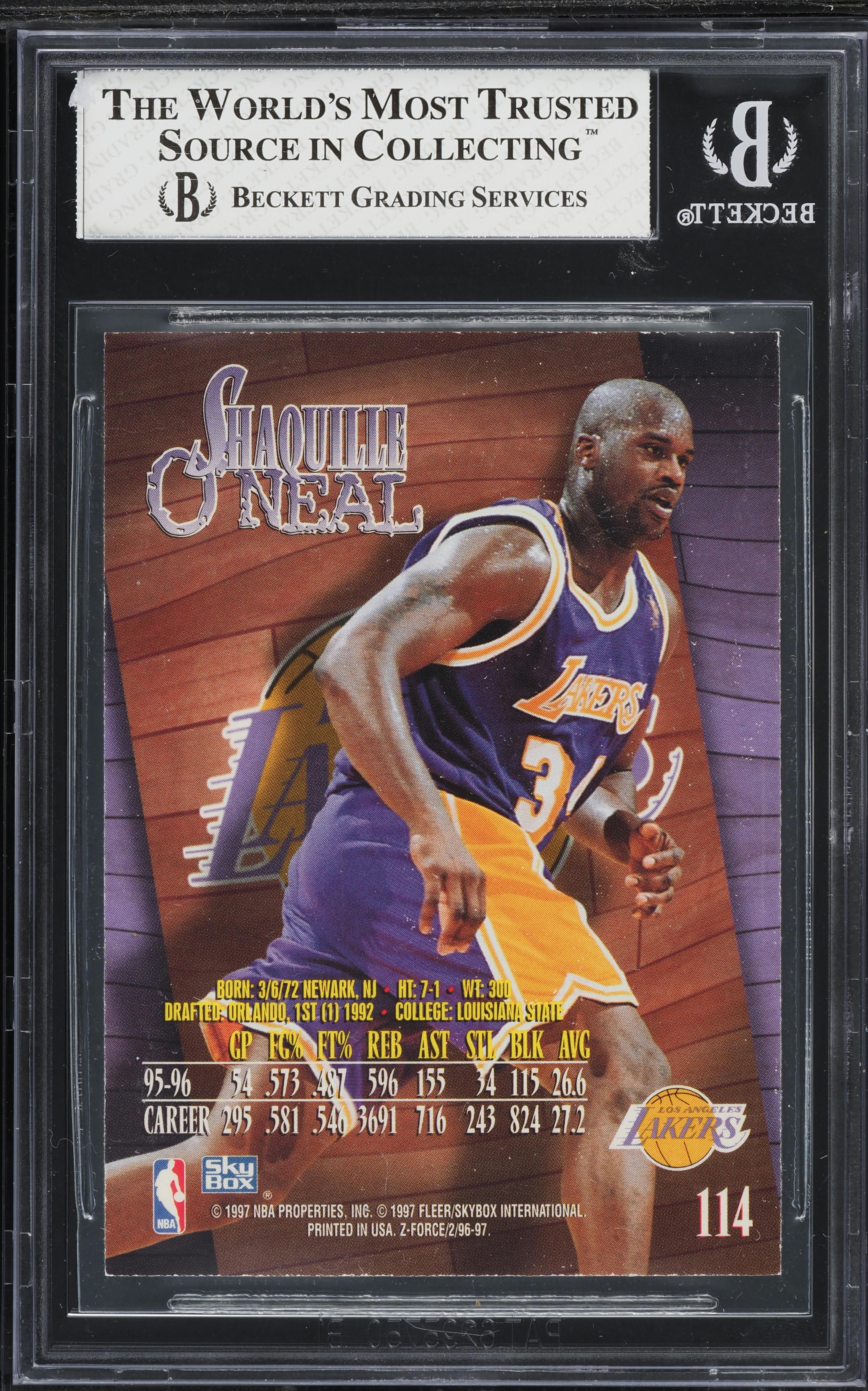 神宮球場ガイドブック 1996秋号 Vol.22 いna1809y159 1996 Skybox Z-Force Shaquille O'Neal #114 BGS 8 NM-MT on Fanatics