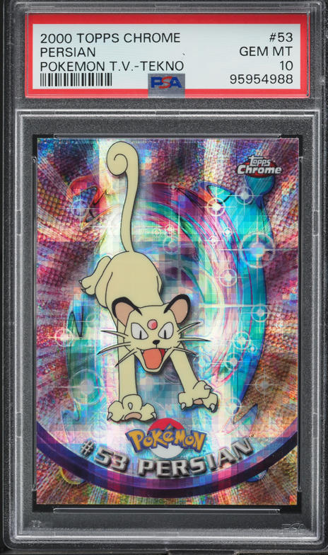 2000 Topps Chrome Pokemon Series 1 Tekno Persian #53 PSA 10 GEM