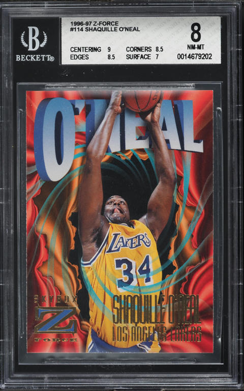 1996 Skybox Z-Force Shaquille O'Neal #114 BGS 8 NM-MT on Fanatics