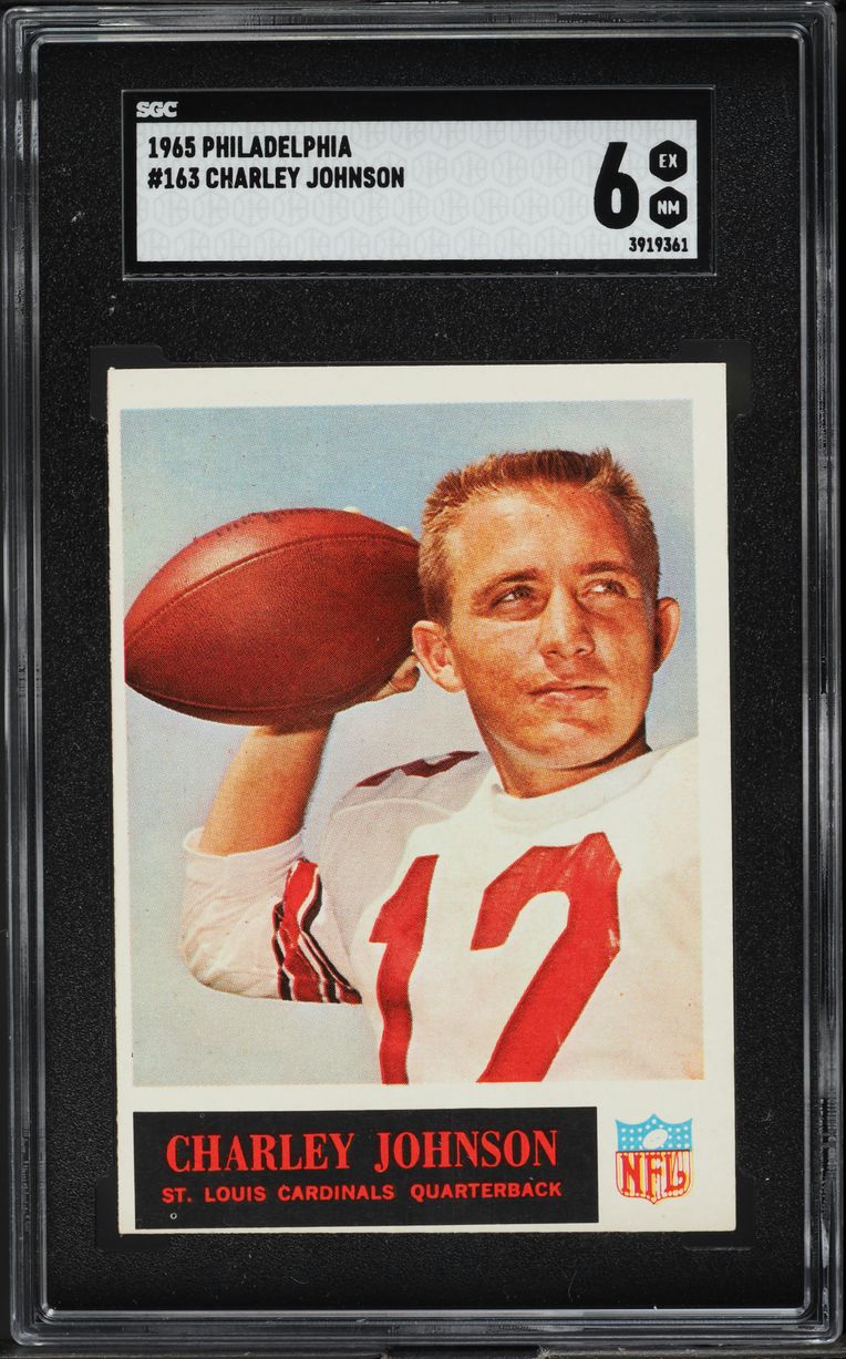 1965 Philadelphia Charley Johnson #163 SGC 6 EXMT