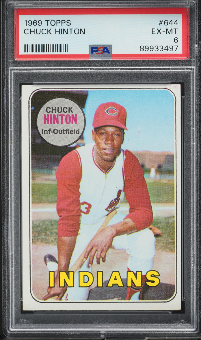 1969 Topps Chuck Hinton #644 PSA 6 EXMT