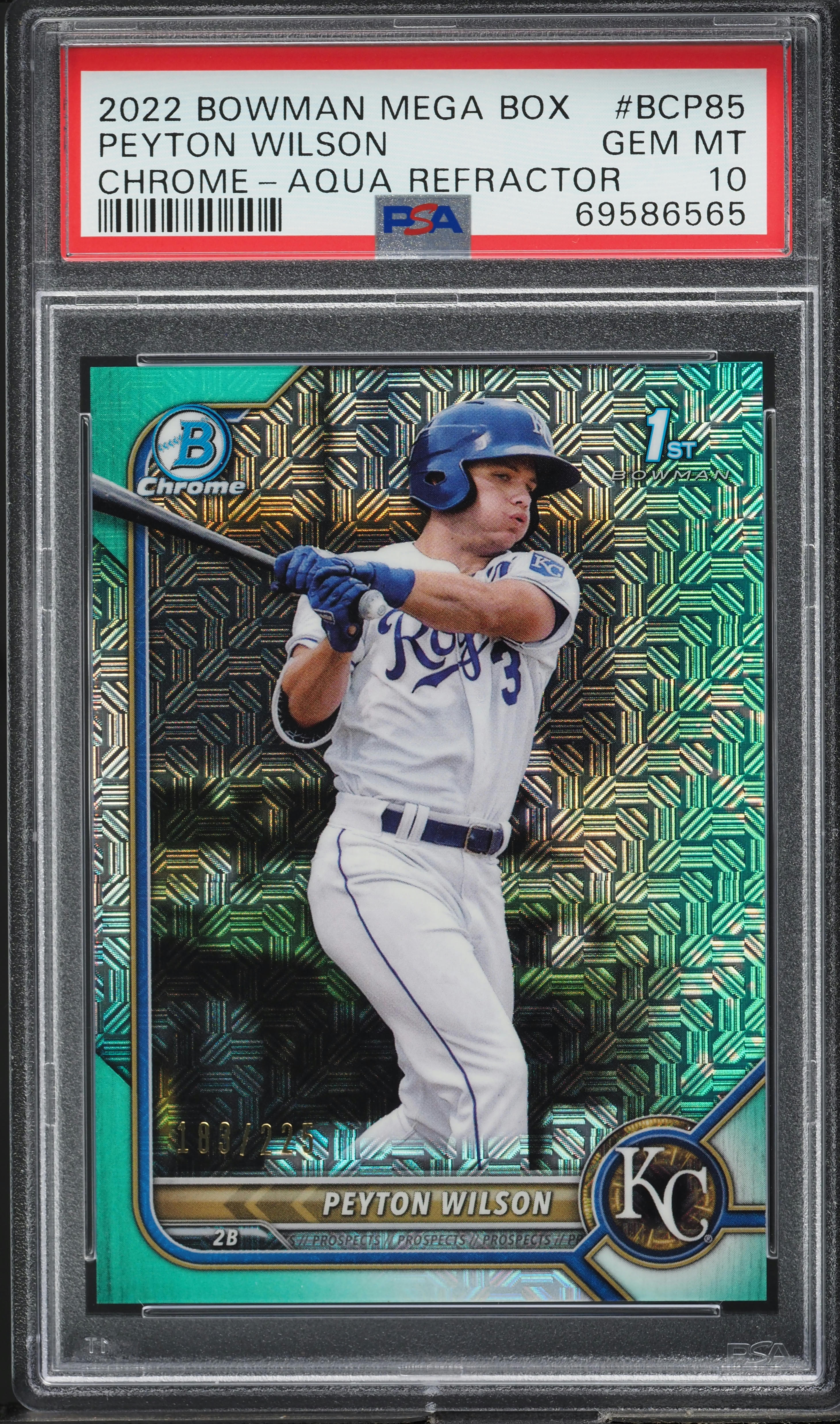 2022 Bowman Chrome Mega Box Aqua Refractor Peyton Wilson ROOKIE