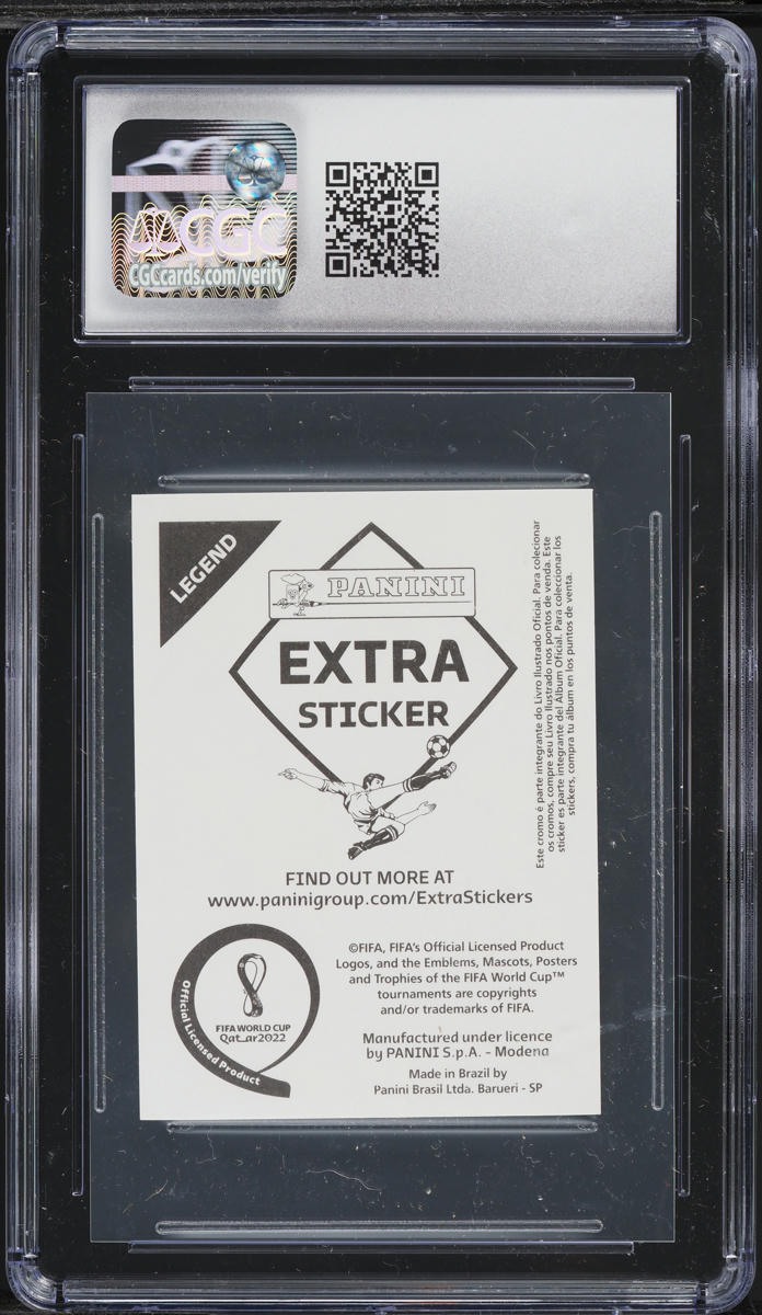2022 Panini World Cup Extra Sticker Bronze Made Brazil Robert Lewandowski CGC 8