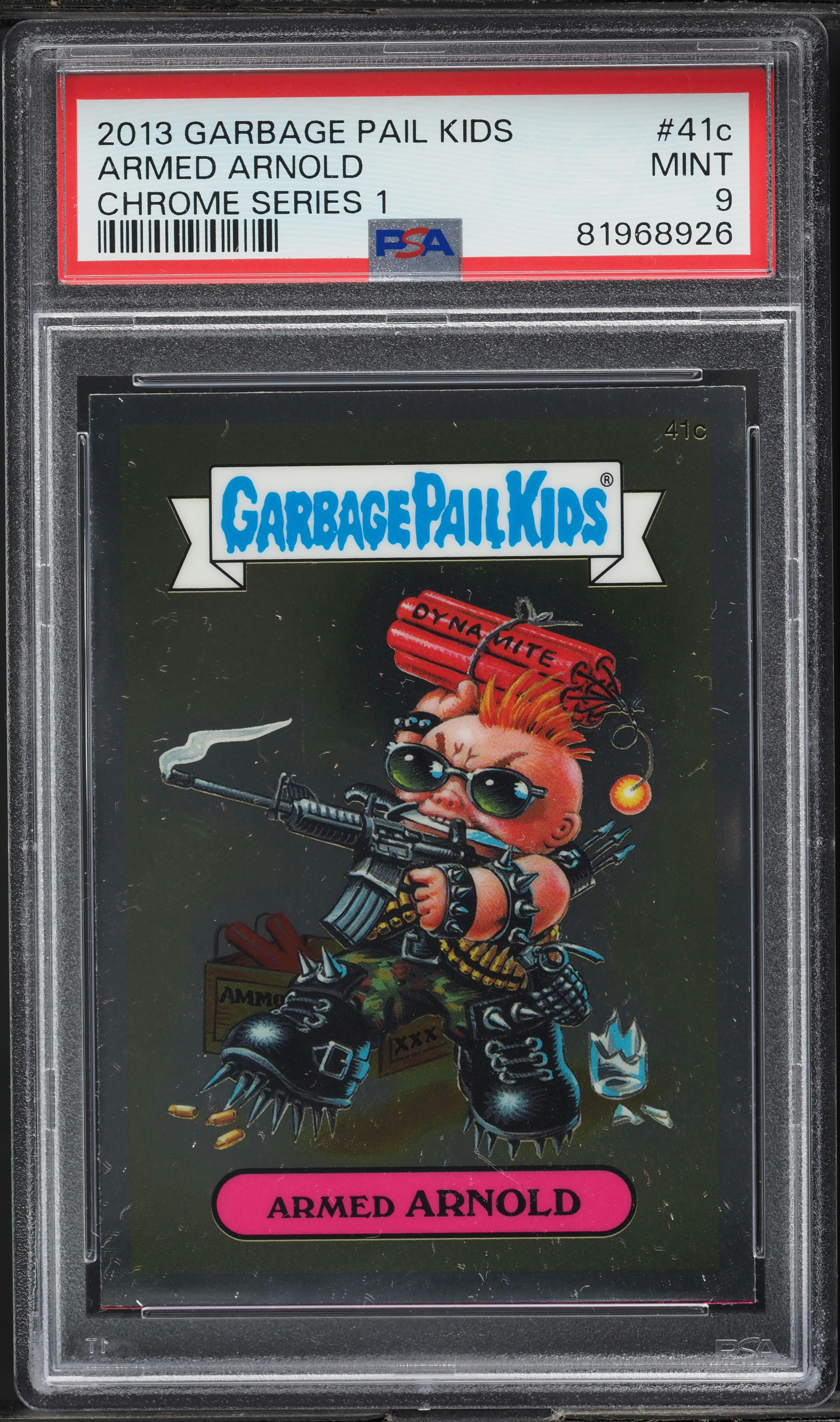 2013 Garbage Pail Kids Chrome Series 1 Armed Arnold #41c PSA 9