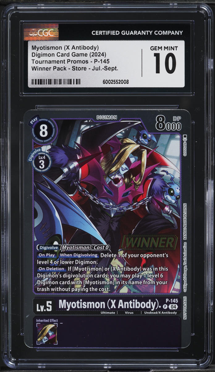 2024 Digimon Tournament Promo Winner Pack Store Myotismon (X Antibody) CGC 10 on Fanatics Collect 2024 Digimon Tournament Promo Winner Pack Store Myotismon (X Antibody) CGC 10 on Fanatics Collect