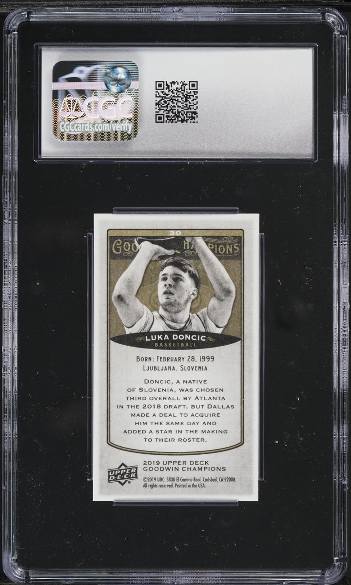 2019 Upper Deck Goodwin Champions Minis Luka Doncic #30 CGC 9 MINT