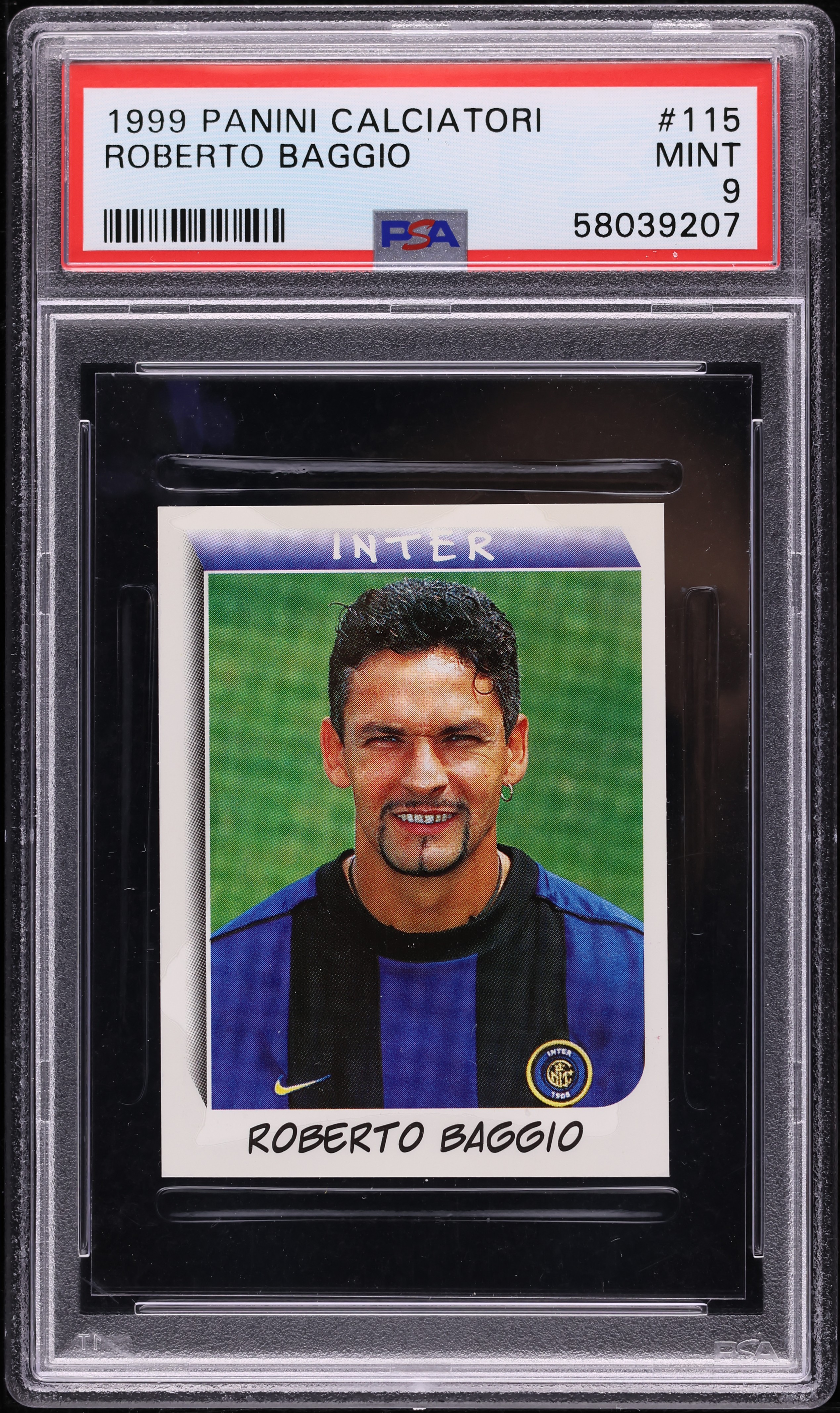 RARE CARD MERLIN Calcio 93 Roberto Baggio Azzuri Italy Star Toploader No Panini EUR 9,90