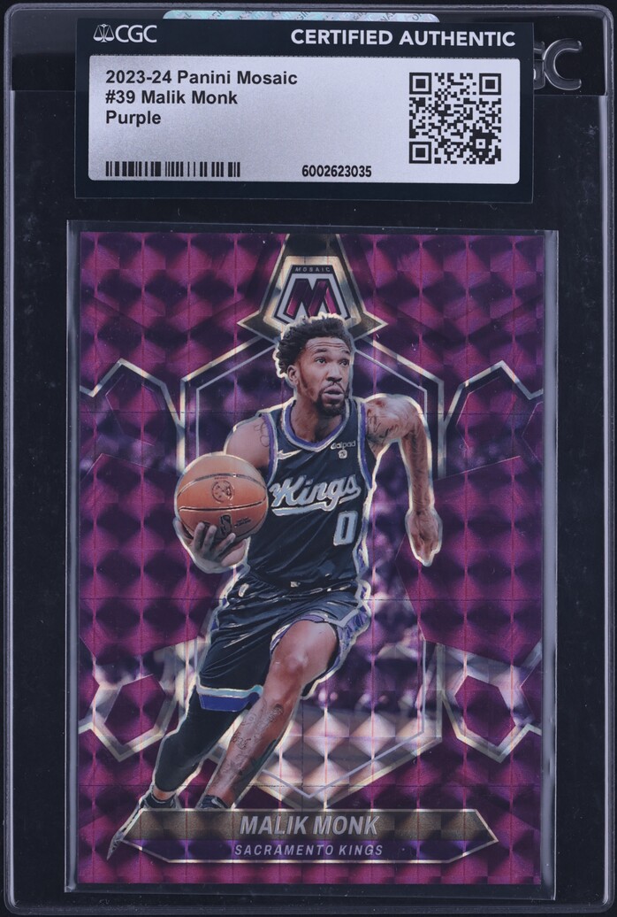 2023 Panini Mosaic Purple Malik Monk /99 #39 CGC AUTH
