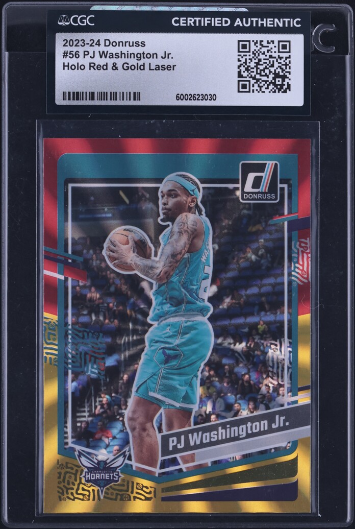 2023 Donruss Holo Red & Gold Laser PJ Washington Jr. #56 CGC AUTH