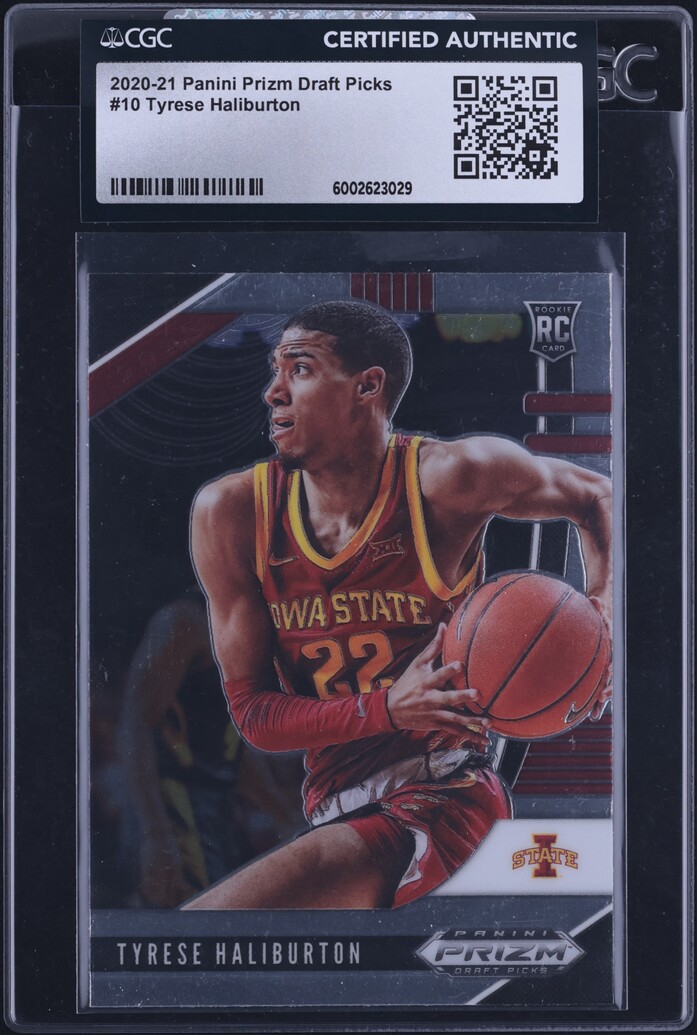 2020 Panini Prizm Draft Picks Tyrese Haliburton ROOKIE #10 CGC AUTH