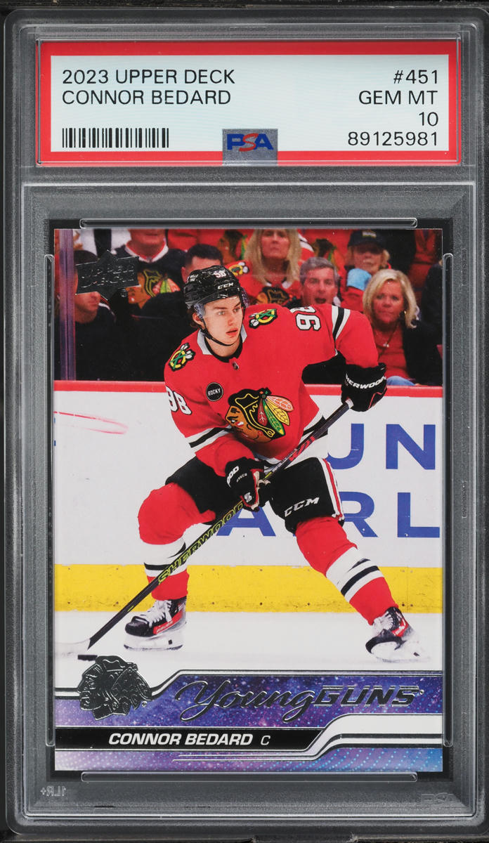 2023 Upper Deck Young Guns Connor Bedard ROOKIE #451 PSA 10 GEM MINT