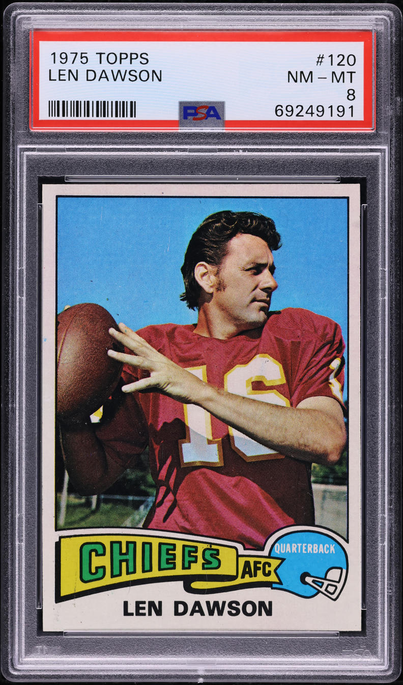 1975 Topps Football Len Dawson #120 PSA 8 NM-MT
