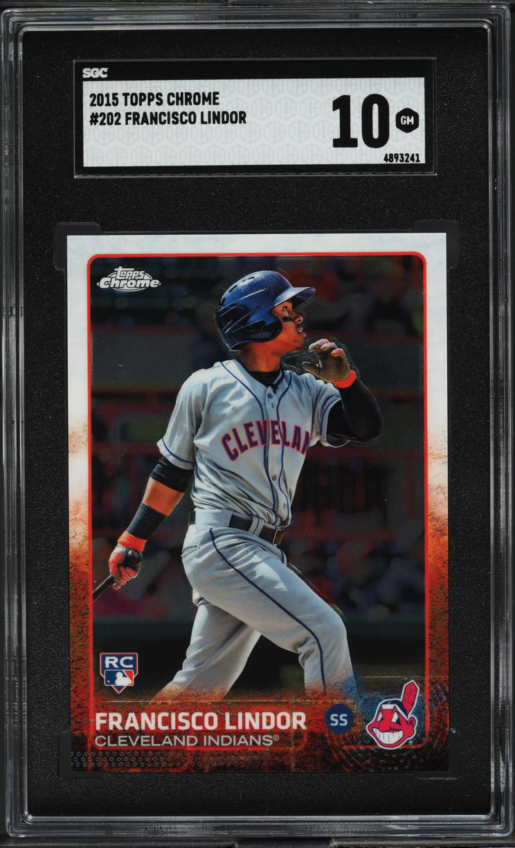2015 Topps Chrome Francisco Lindor ROOKIE #202 SGC 10 GEM MINT