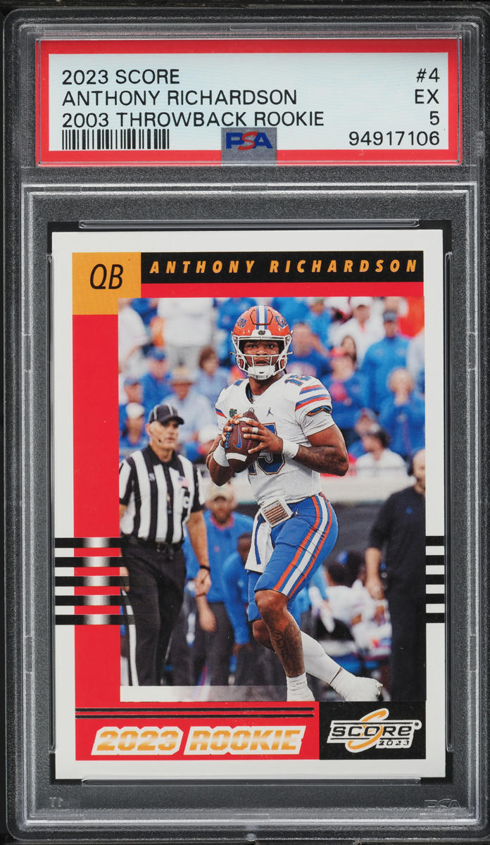 2023 Score '03 Throwback Anthony Richardson ROOKIE #4 PSA 5 EX