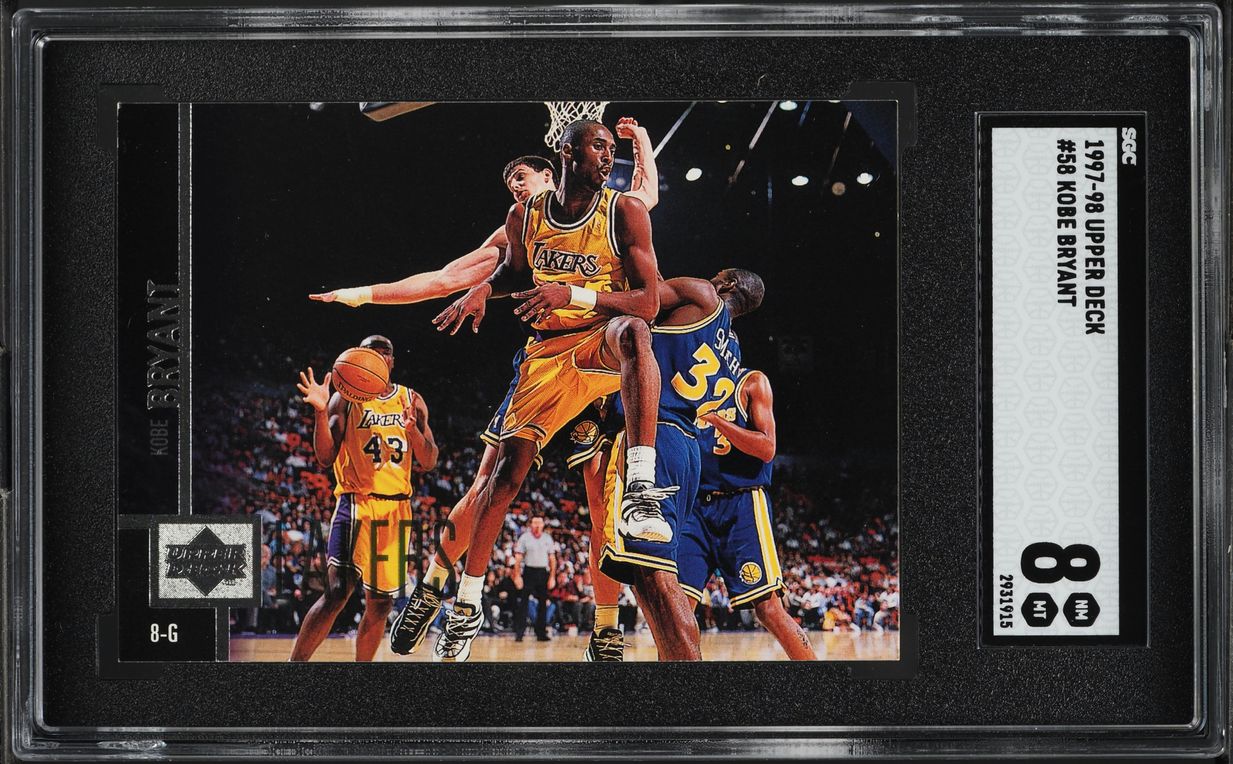 1997 Upper Deck Basketball Kobe Bryant #58 SGC 8 NM-MT