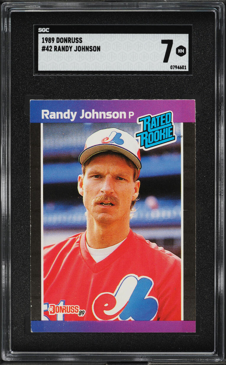 1989 Donruss Randy Johnson ROOKIE #42 SGC 7 NRMT