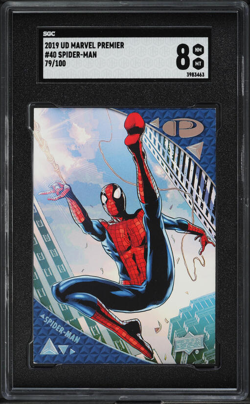 2019 Upper Deck Marvel Premier Red Spider-Man /30 #39 SGC 8.5 NM