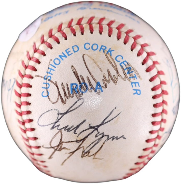 Multi Signed (16) Baseball w/ Hank Aaron Cal Ripken Jr. Sadaharu Oh - JSA LOA