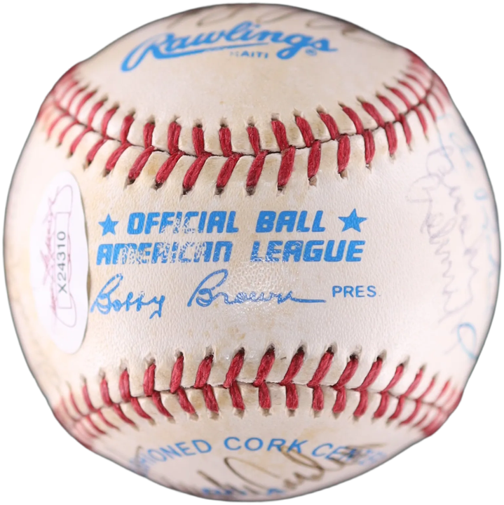 Multi Signed (16) Baseball w/ Hank Aaron Cal Ripken Jr. Sadaharu Oh - JSA LOA