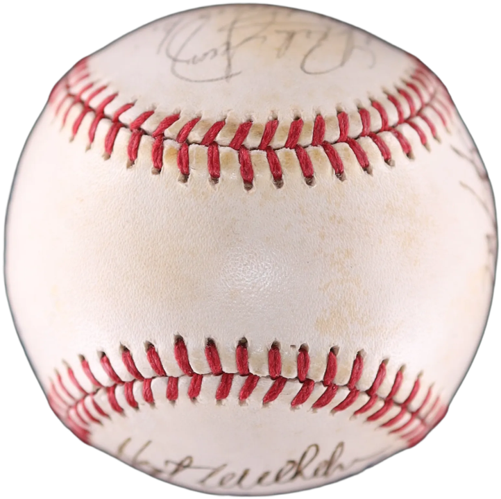 Multi Signed (16) Baseball w/ Hank Aaron Cal Ripken Jr. Sadaharu Oh - JSA LOA