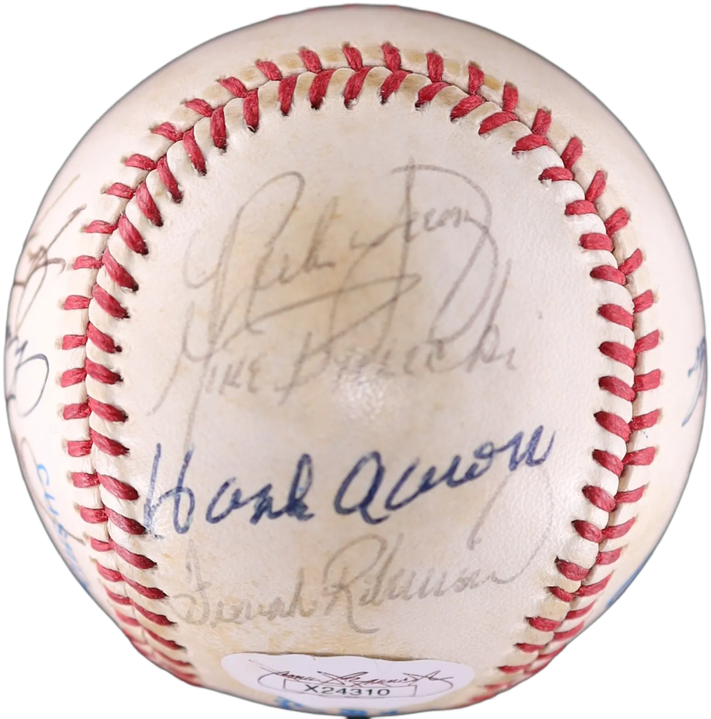Multi Signed (16) Baseball w/ Hank Aaron Cal Ripken Jr. Sadaharu Oh - JSA LOA