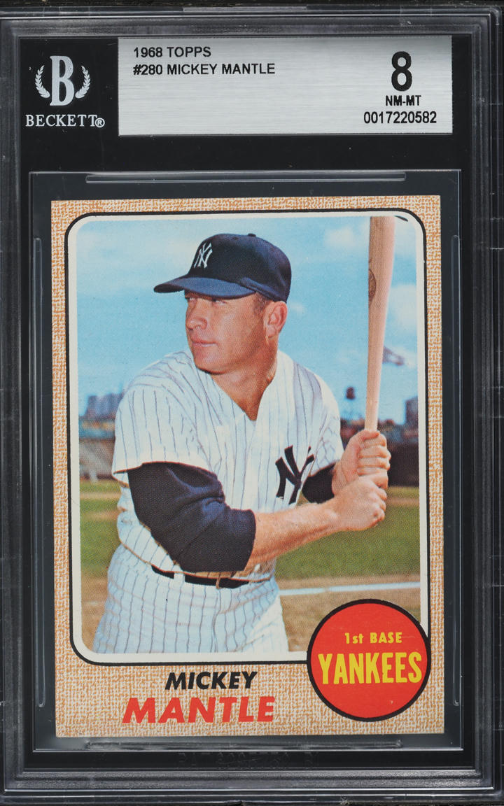 1968 Topps Mickey Mantle #280 BGS 8 NM-MT