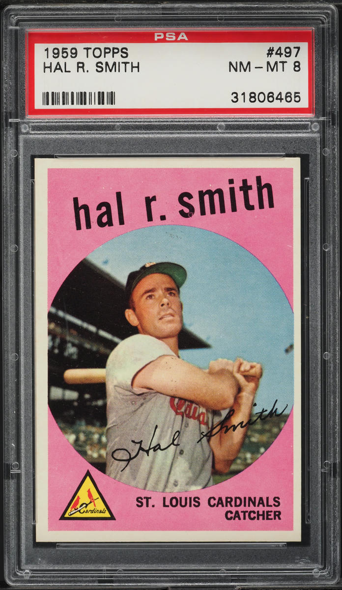 1959 Topps Hal R. Smith #497 PSA 8 NM-MT