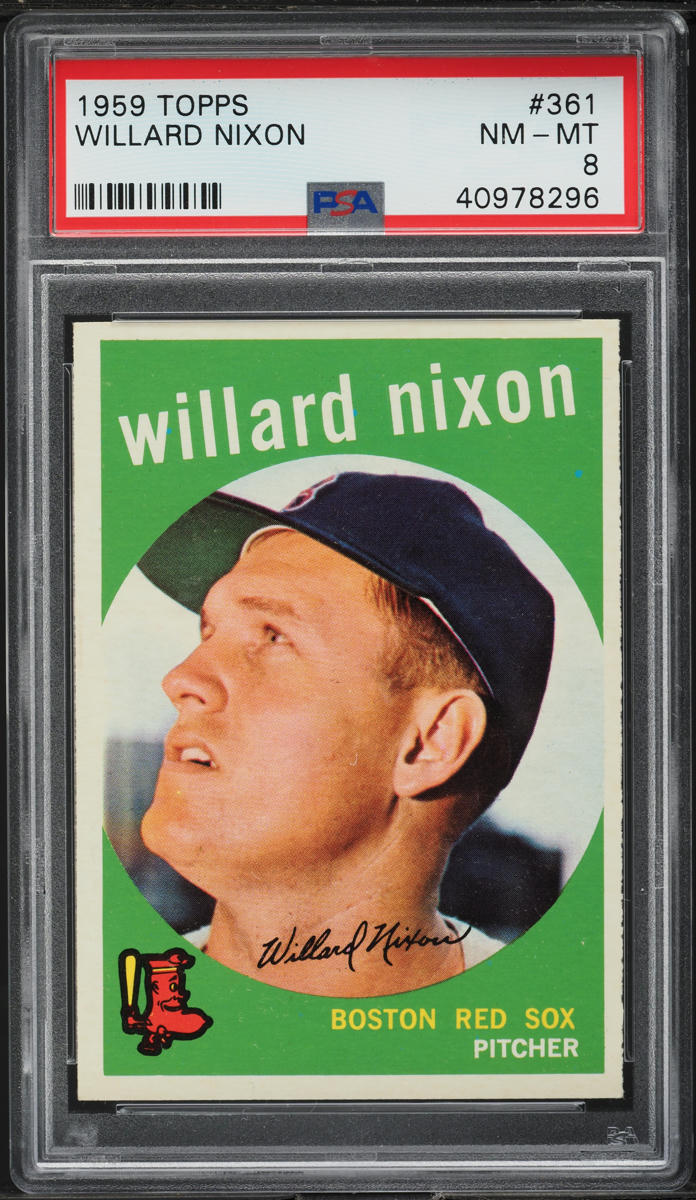 1959 Topps Willard Nixon #361 PSA 8 NM-MT