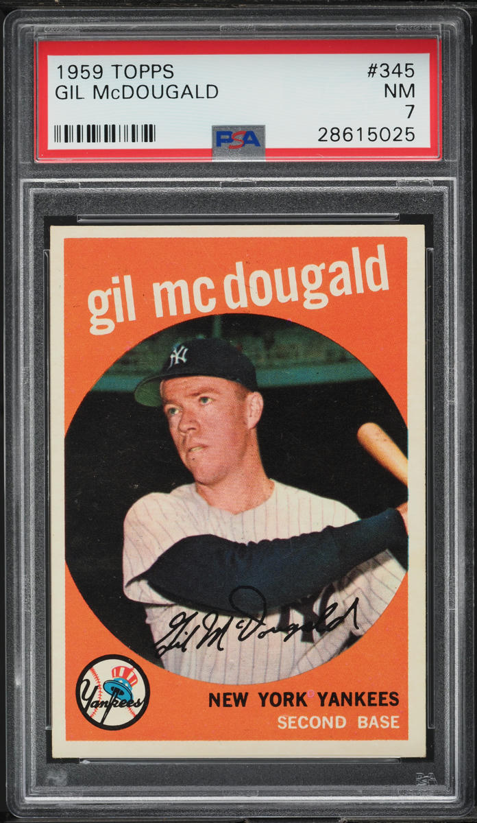 1959 Topps Gil McDougald #345 PSA 7 NRMT
