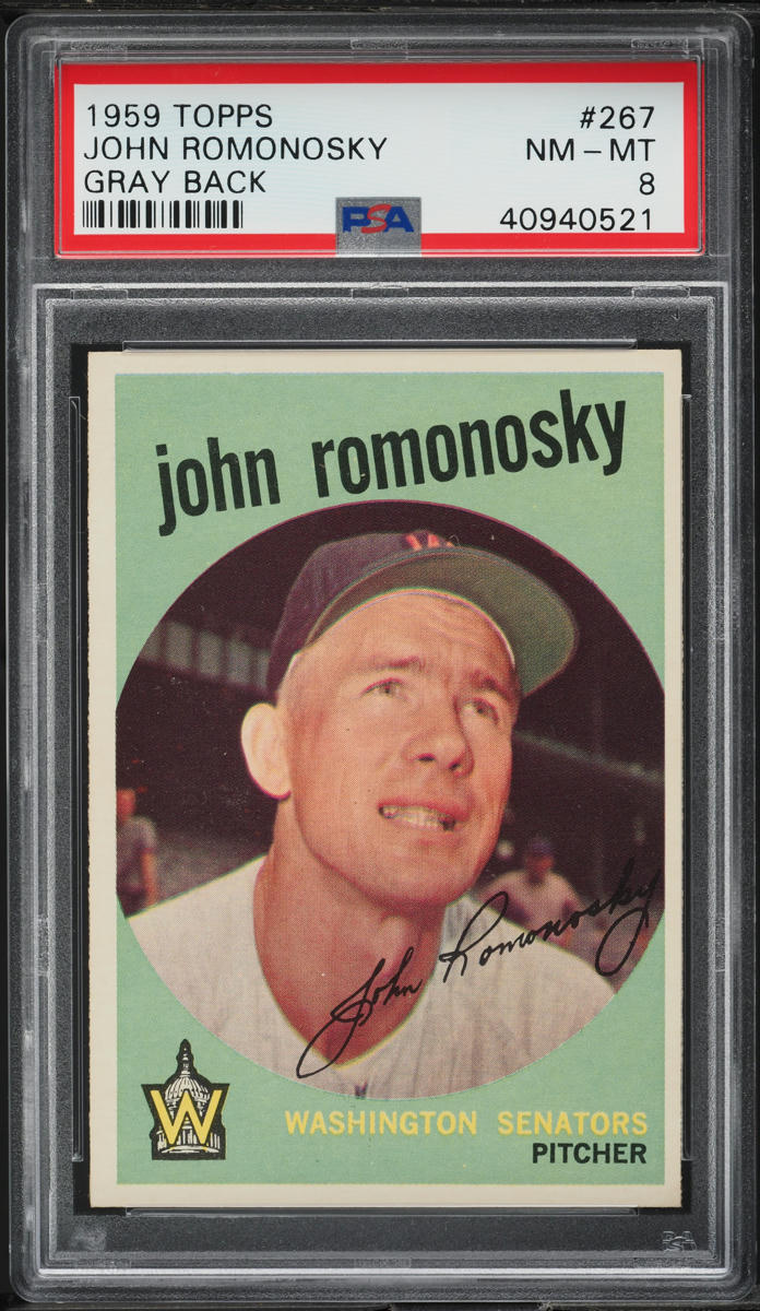 1959 Topps John Romonosky #267 PSA 8 NM-MT