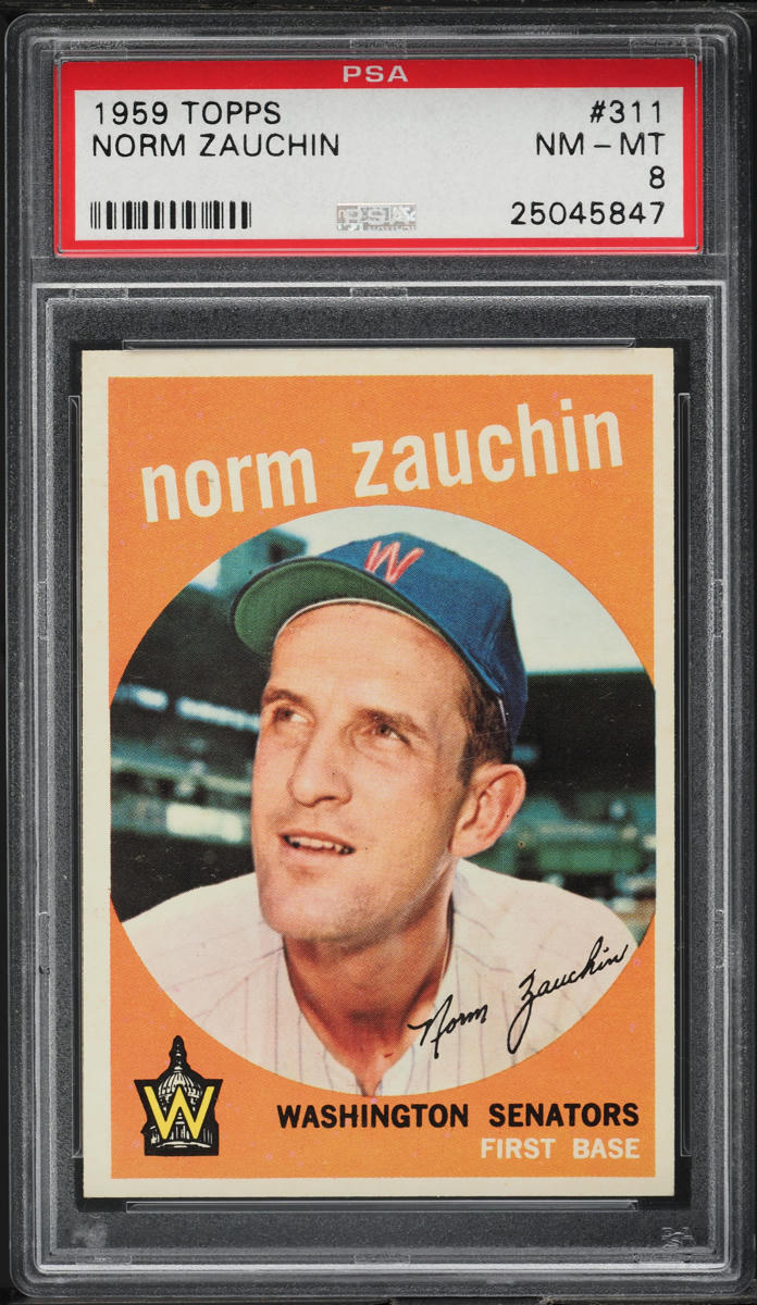 1959 Topps Norm Zauchin #311 PSA 8 NM-MT