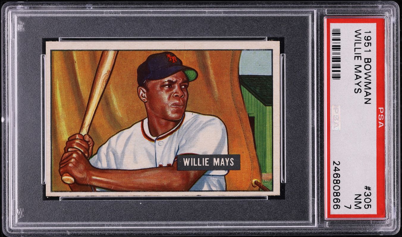 1951 Bowman Willie Mays ROOKIE #305 PSA 7 NRMT