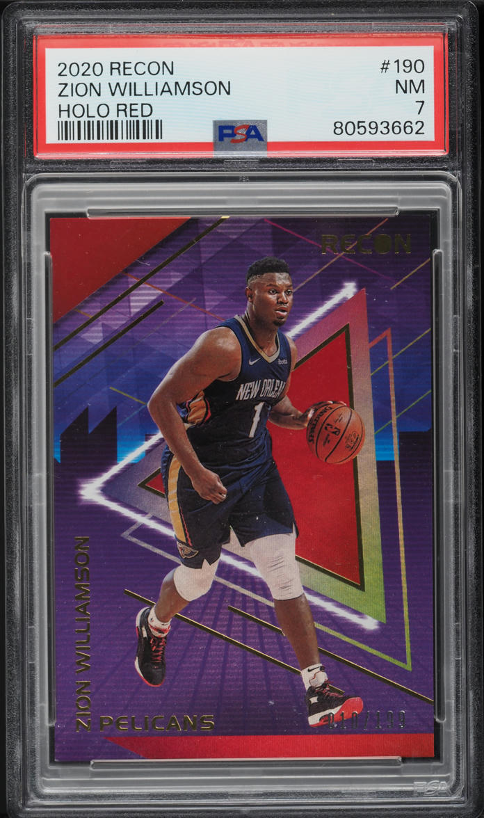 2020 Panini Recon Holo Red Zion Williamson /199 #190 PSA 7 NRMT