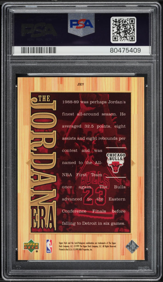 1999 Upper Deck Athlete Of The Century Era Michael Jordan #JE7 PSA 9 MINT