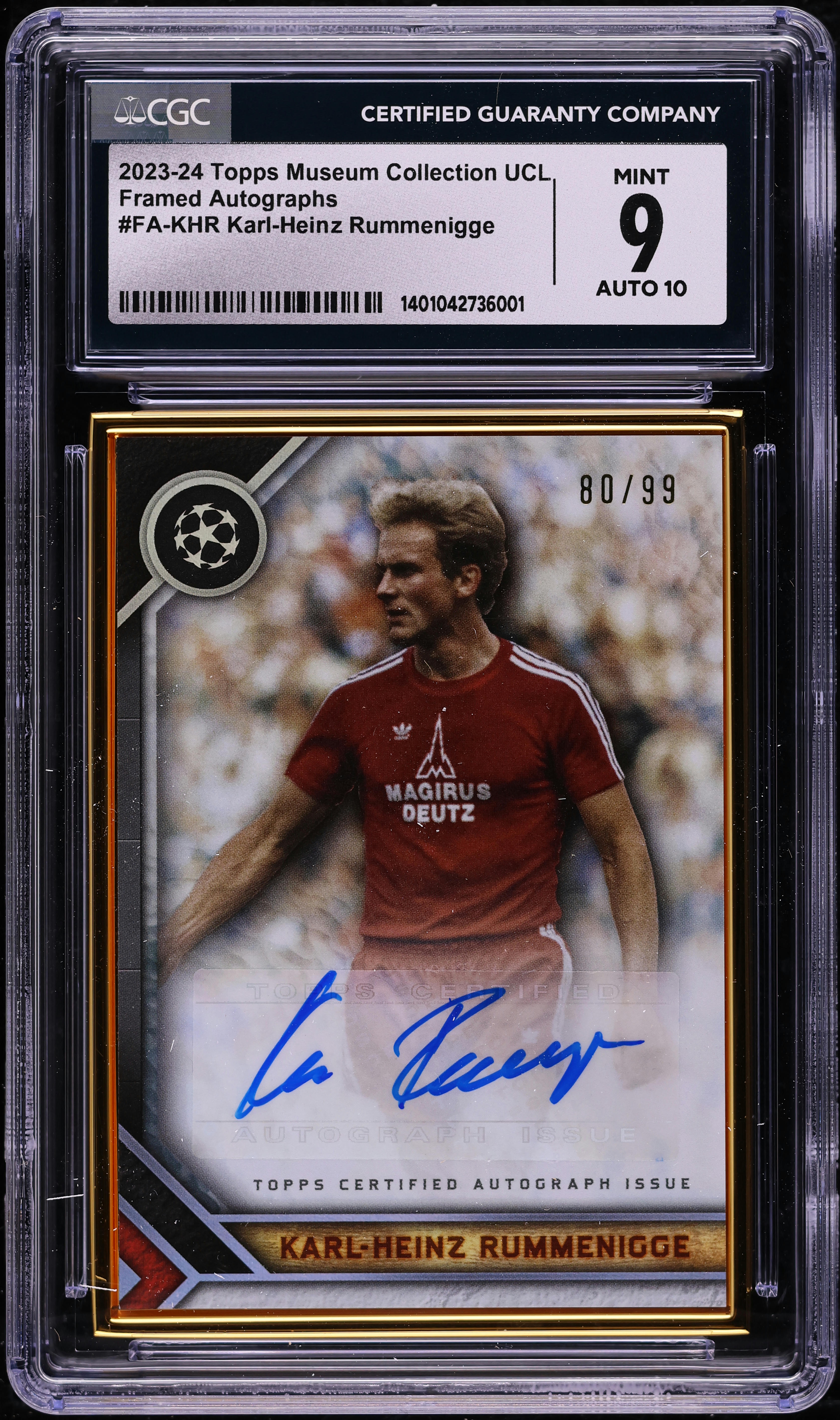 2023 Topps Museum Collection UCL Framed Karl-Heinz Rummenigge AUTO