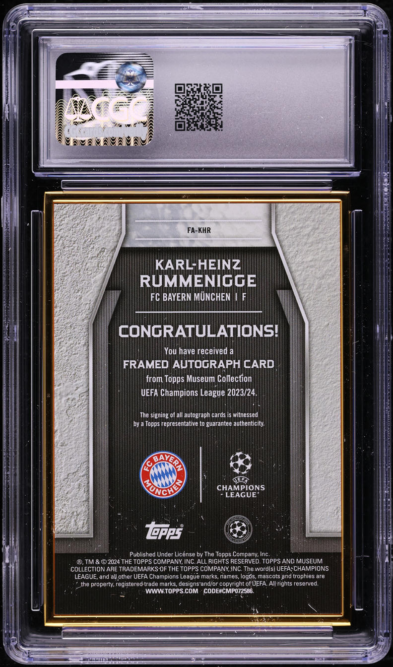 2023 Topps Museum Collection UCL Framed Karl-Heinz Rummenigge AUTO