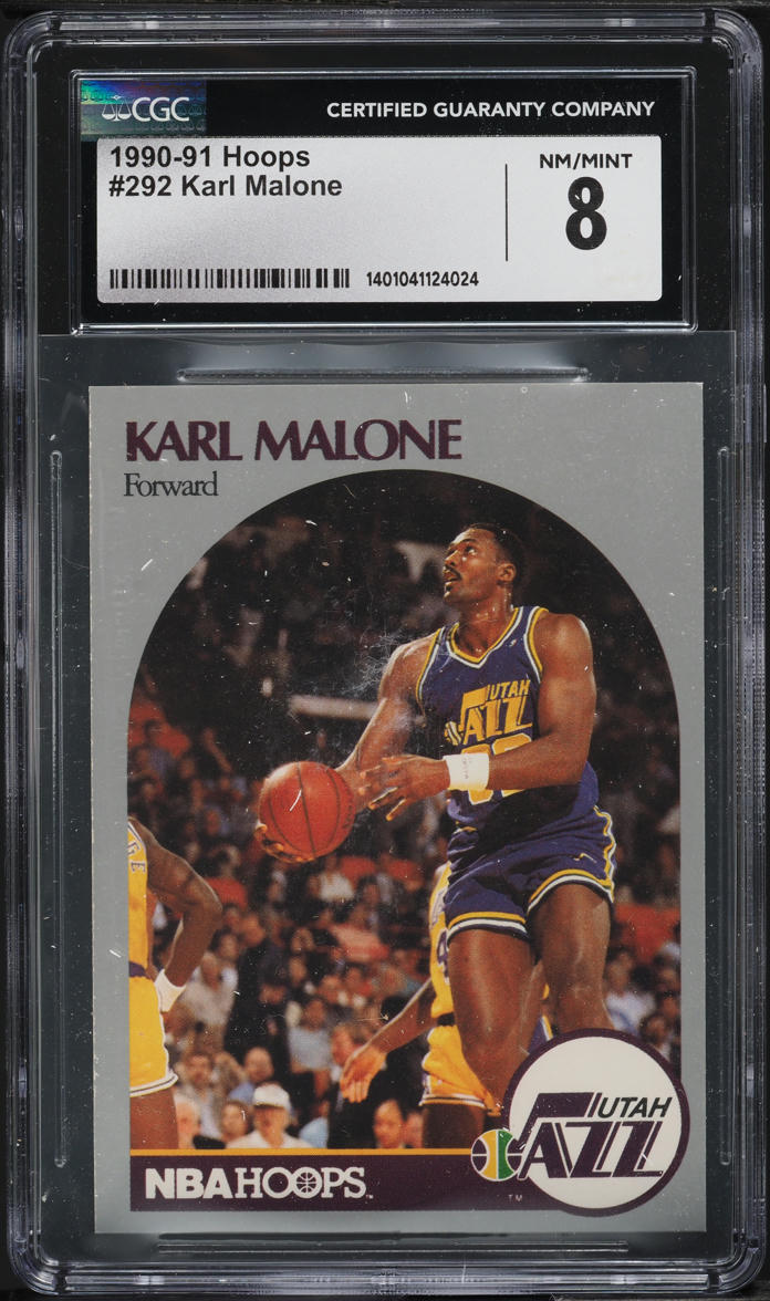 1990 Hoops Karl Malone #292 CGC 8 NM-MT
