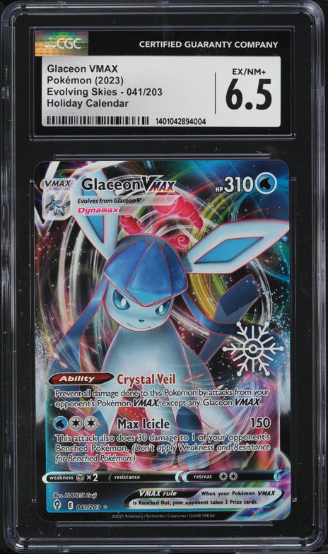 glaceon vmax pokemon card value Ultra Rare Evolving Skies 041/203, NM except any Glaceon VMAX [2U] Max Icicle (150) This attack also does 30 damage to 1 of your opponents Benched Pokemon Pokémon TCG Glaceon VMAX Evolving