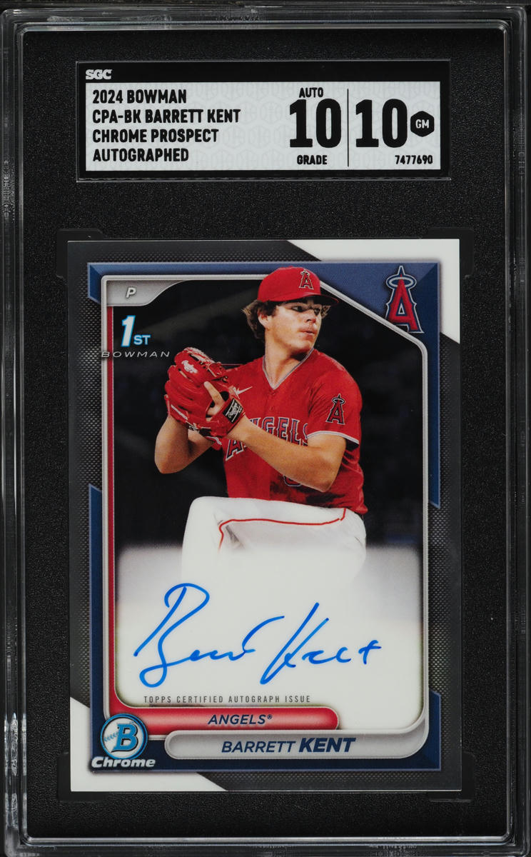 2024 Bowman Chrome Prospect Barrett Kent ROOKIE AUTO #CPA-BK SGC 10 GEM MINT