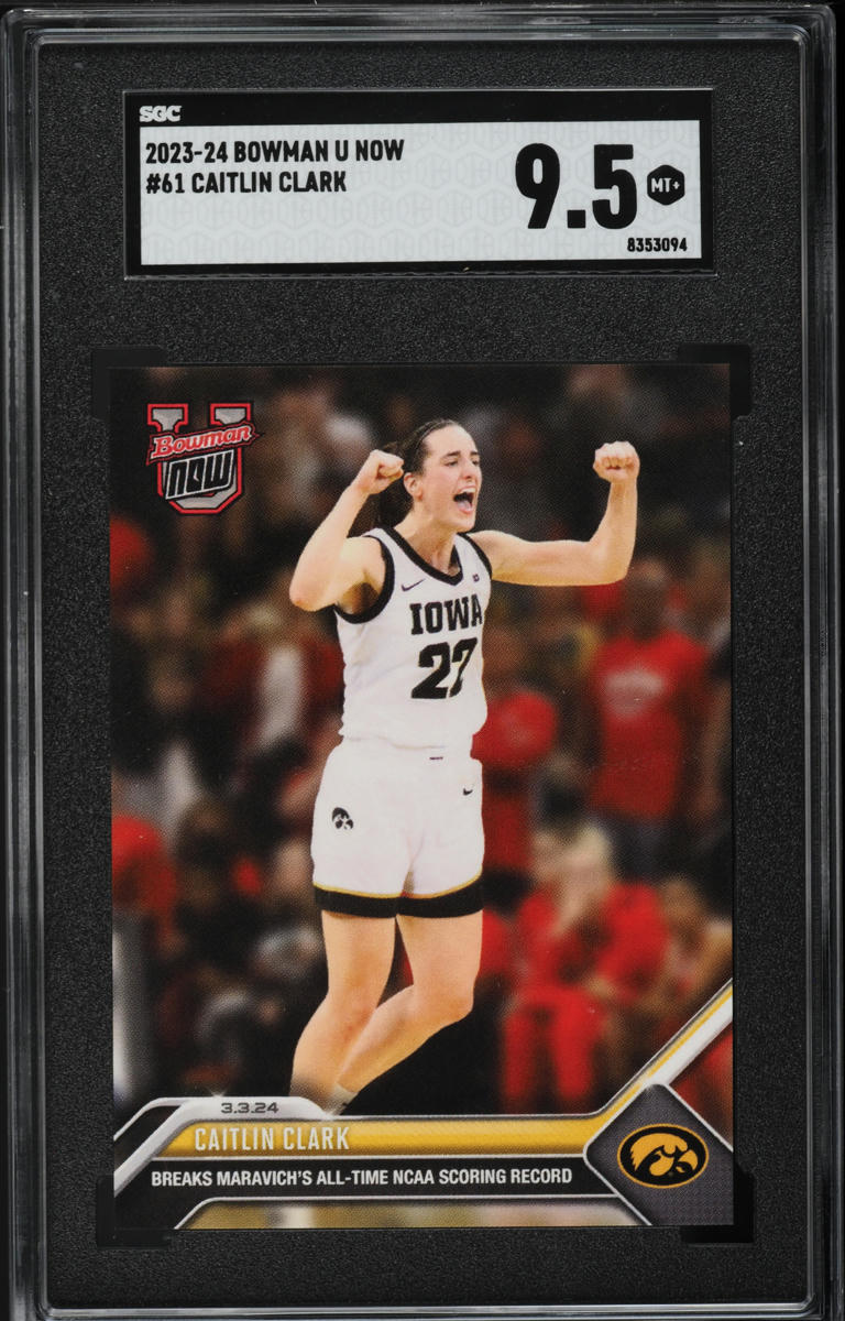 2023 Bowman U Now Caitlin Clark ROOKIE #61 SGC 9.5 MINT+