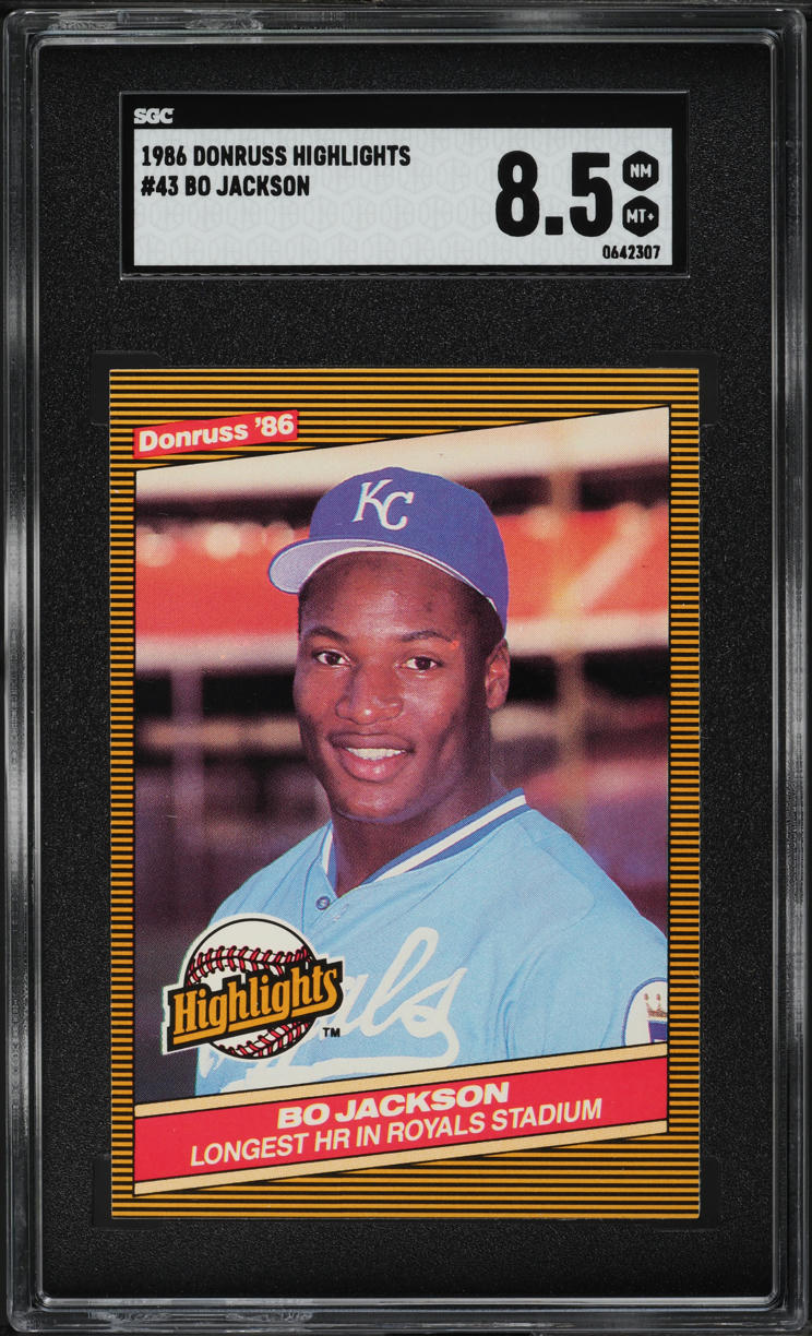 1986 Donruss Highlights Bo Jackson ROOKIE #43 SGC 8.5 NM-MT+