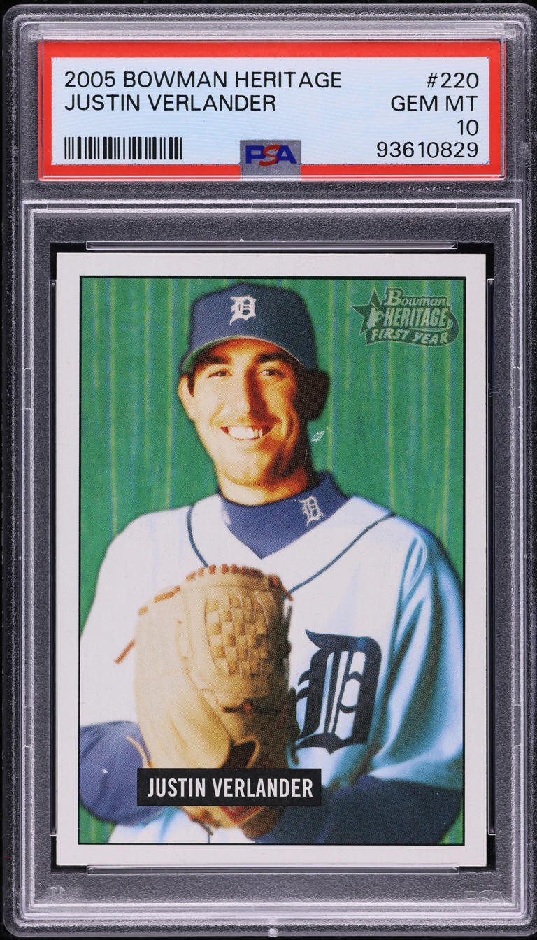 2005 Bowman Heritage Justin Verlander ROOKIE #220 PSA 10 GEM MINT