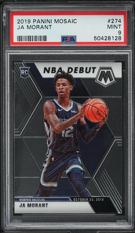 2019 Panini Mosaic Ja Morant ROOKIE #274 PSA 9 MINT on Fanatics