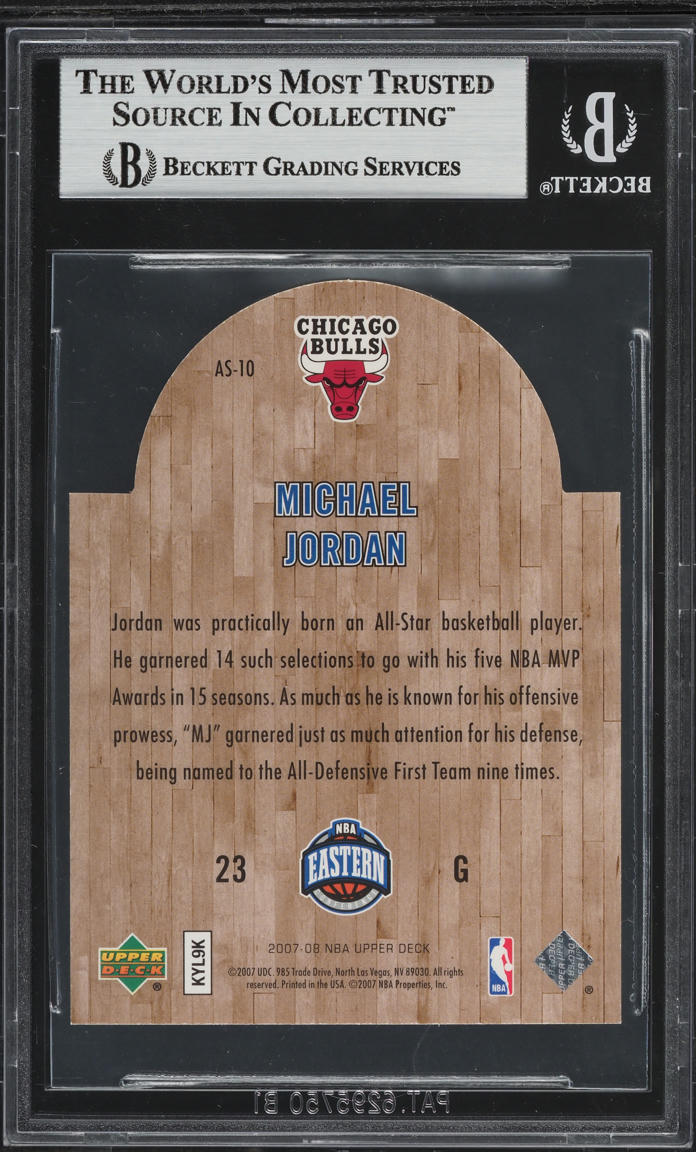 2007 Upper Deck All-Star Die-Cuts Michael Jordan #AS-10 BGS 8.5 NM-MT+