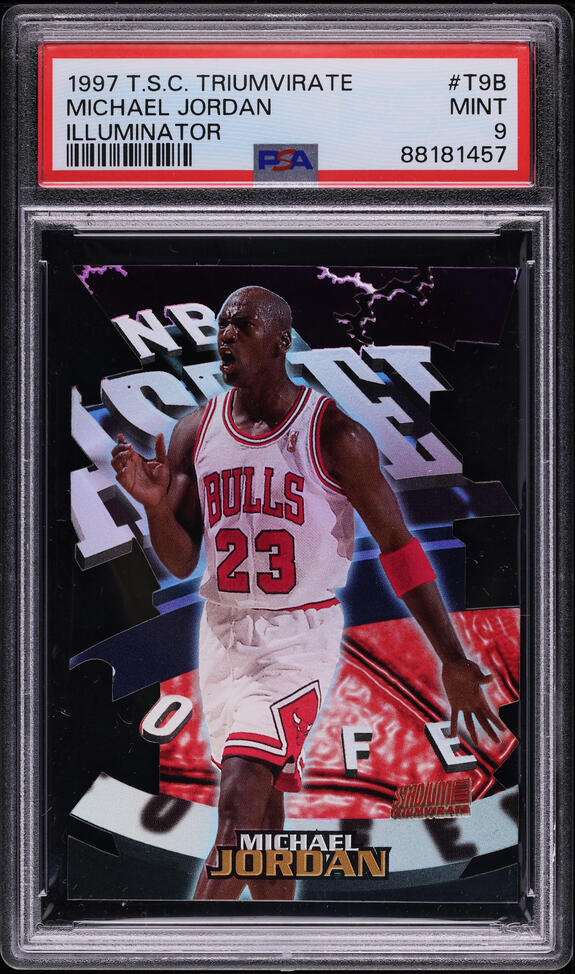 1997 Metal Universe Titanium Michael Jordan #1 PSA 8 NM-MT on