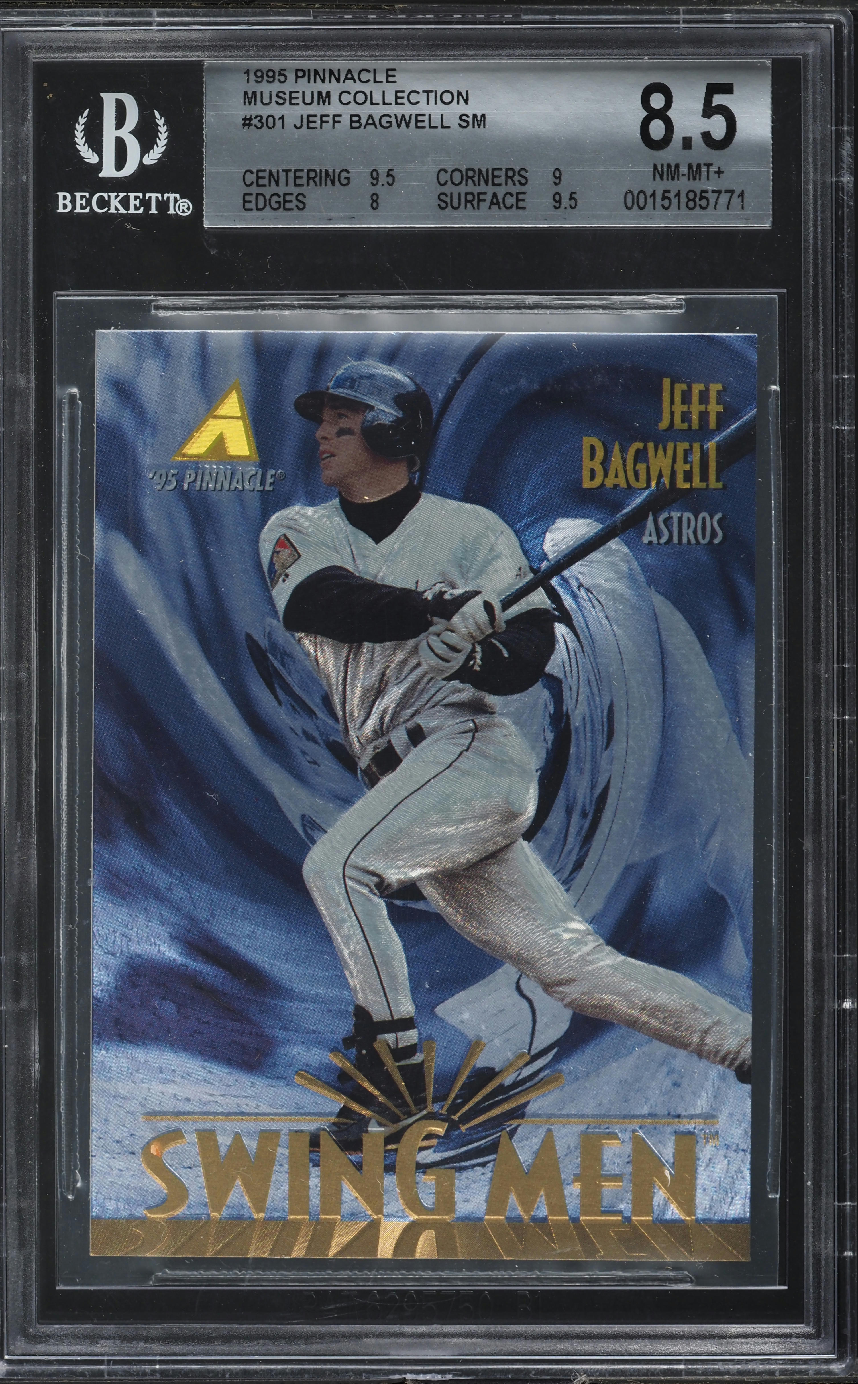 1995 Pinnacle Museum Collection Jeff Bagwell #301 BGS 8.5 NM-MT+