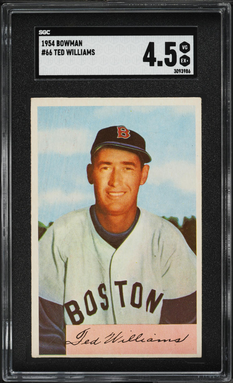1954 Bowman Ted Williams #66 SGC 4.5 VGEX+