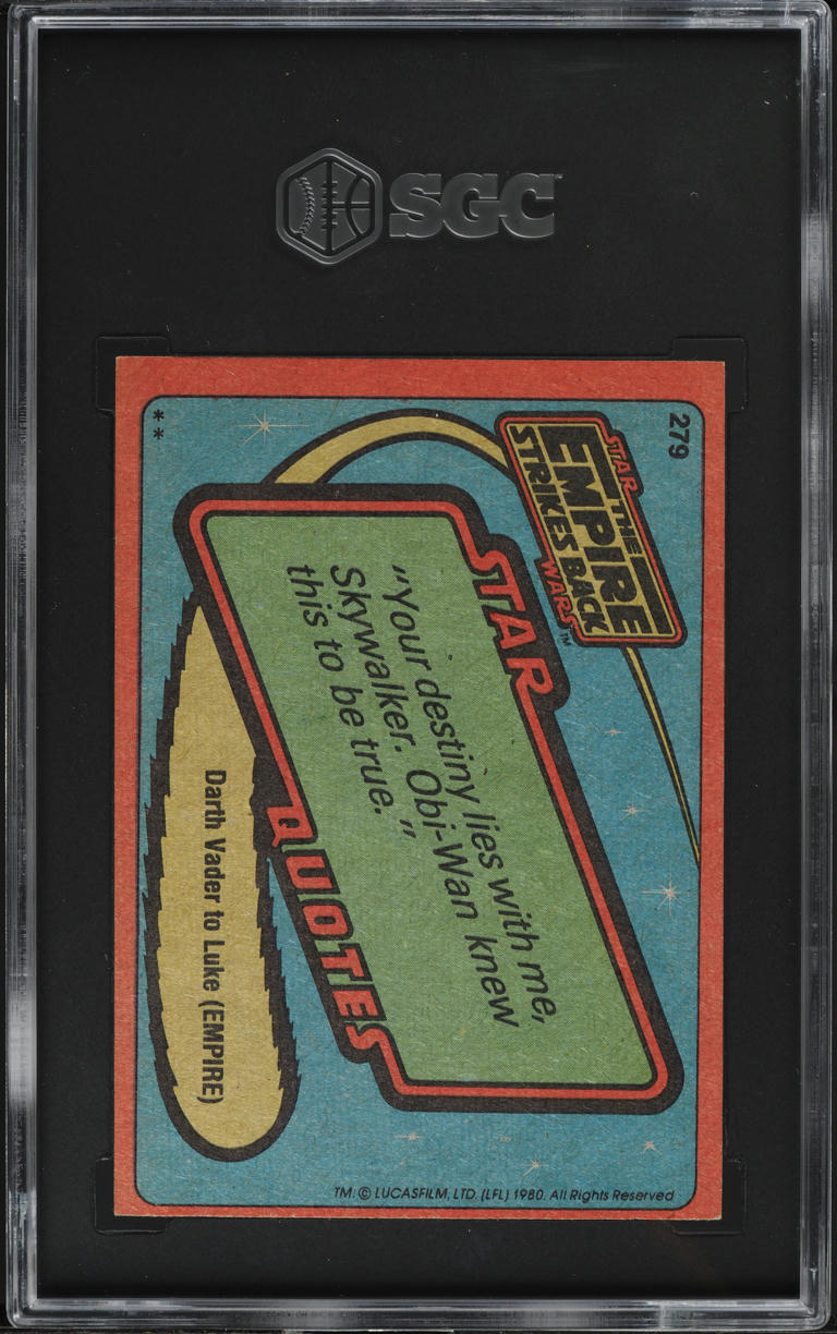 1980 Topps Star Wars Lando Calrissian THE EMPIRE STRIKES BACK #279 SGC 6 EXMT