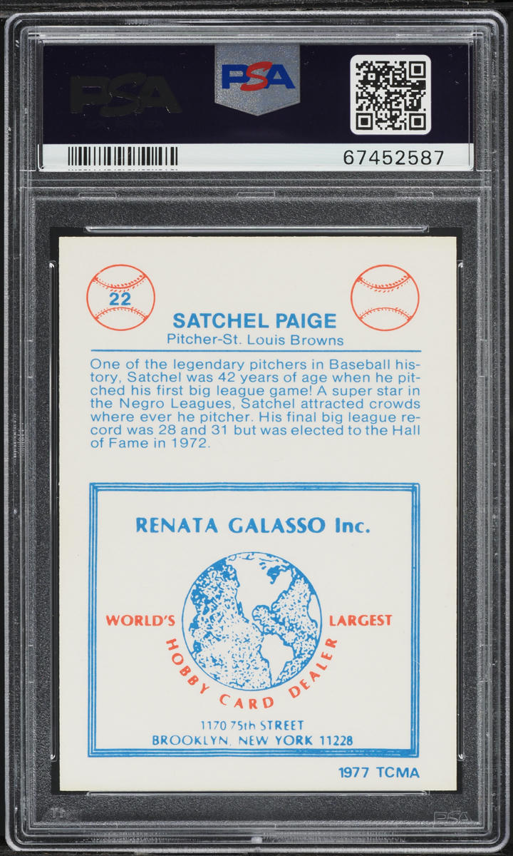 1977 TCMA Renata Galasso Satchel Paige #22 PSA 9 MINT