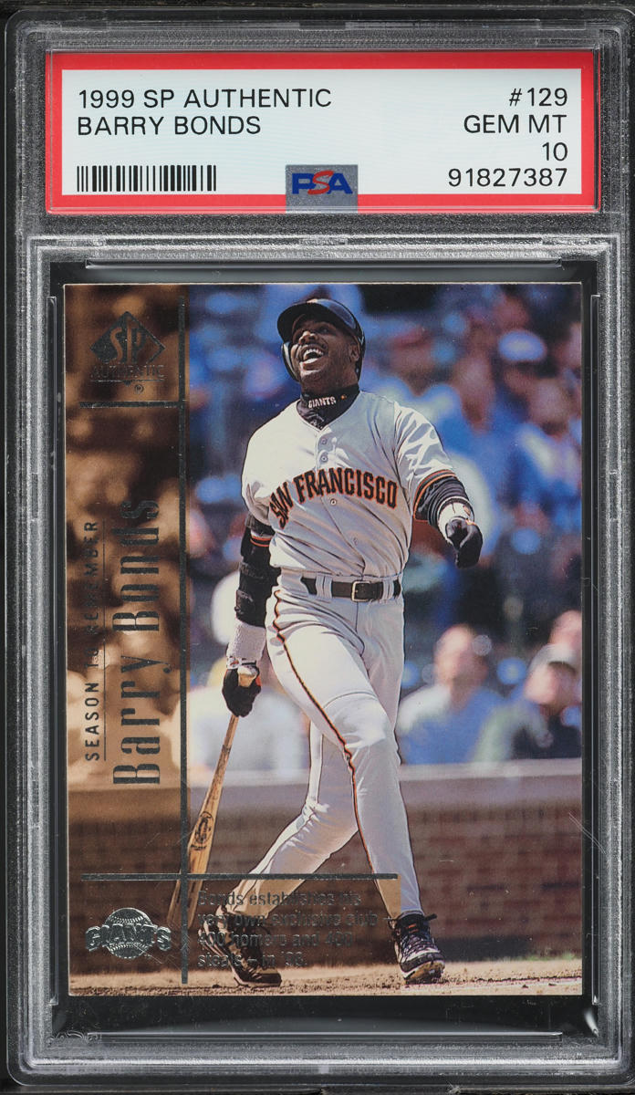 1999 SP Authentic Barry Bonds /2700 #129 PSA 10 GEM MINT